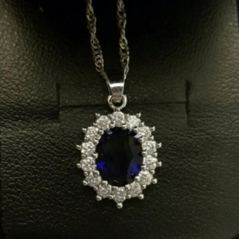 18K Plated Sapphire Elements Swarovski Women's Necklace